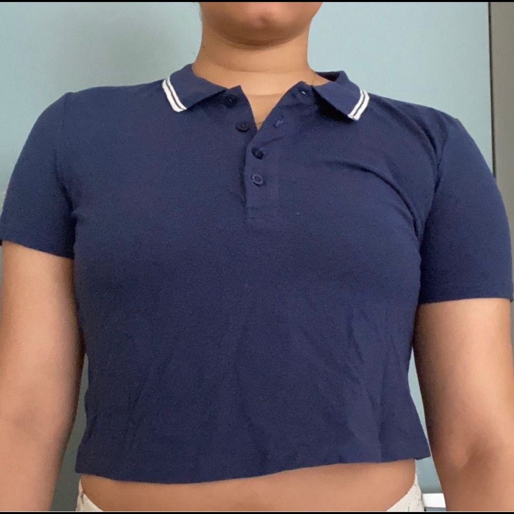 Hollister collared crop top